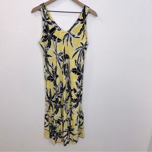 Hilo Hattie’s Hawaiian Tropical Dress Size Medium Yellow and Black